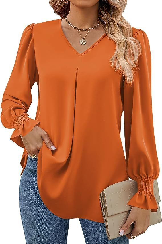 Elegant V-Neck Chiffon Blouse