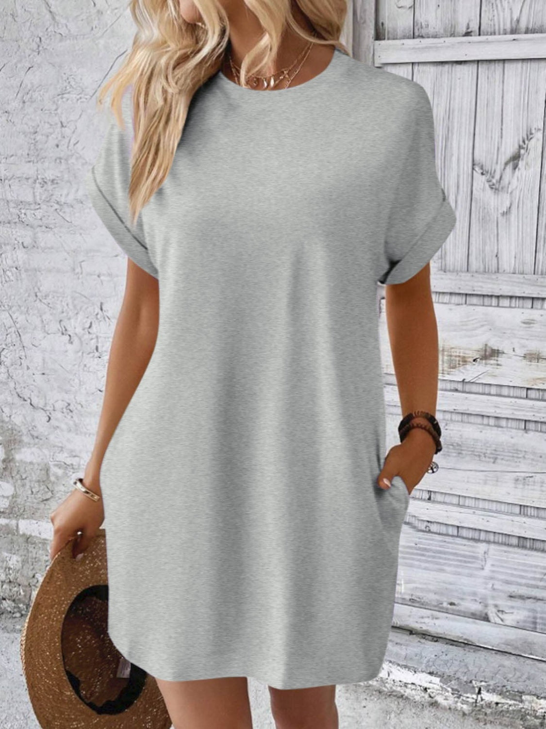 Short Sleeve Casual Mini Dress Finest Treasure Short Sleeve Casual Mini Dress Finest Treasure