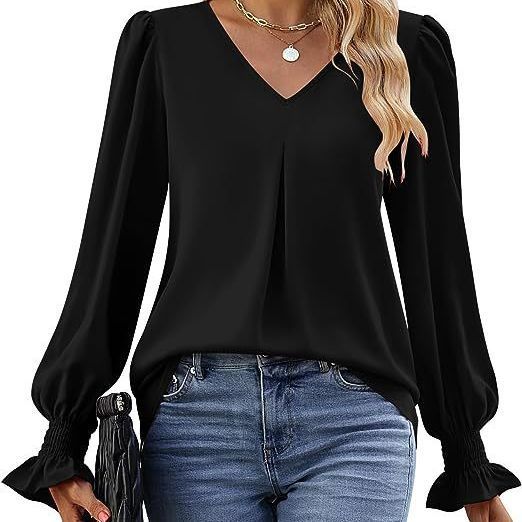Elegant V-Neck Chiffon Blouse