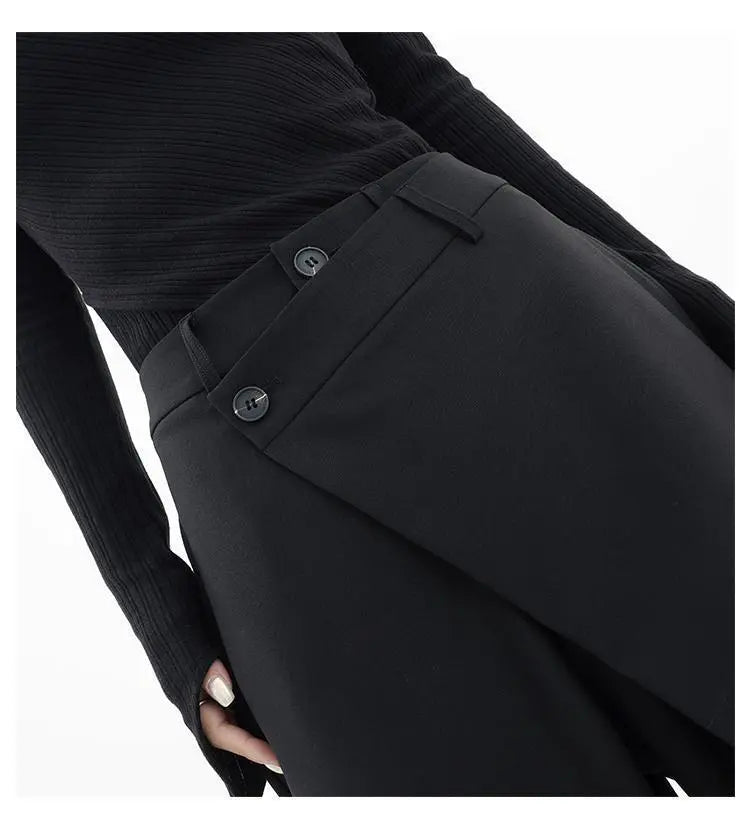Asymmetric Wide Leg Pants