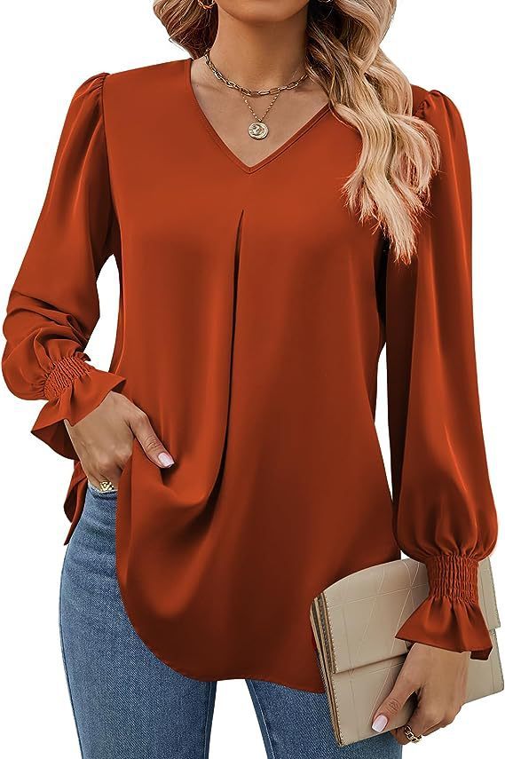 Elegant V-Neck Chiffon Blouse