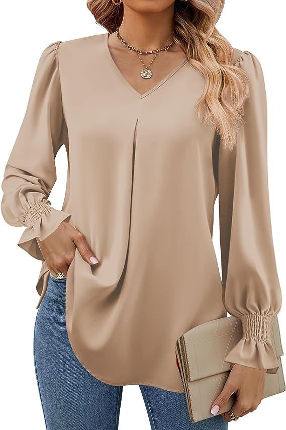 Elegant V-Neck Chiffon Blouse