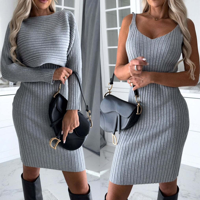 Mini Dress and Long Sleeve Top - 2 Pieces