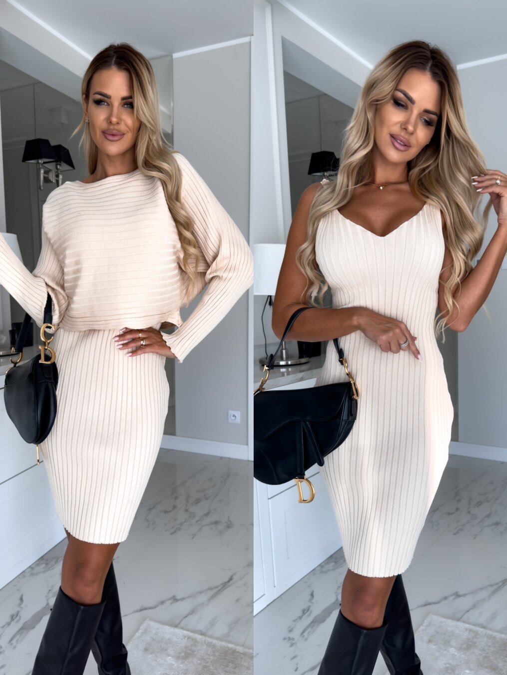 Mini Dress and Long Sleeve Top - 2 Pieces