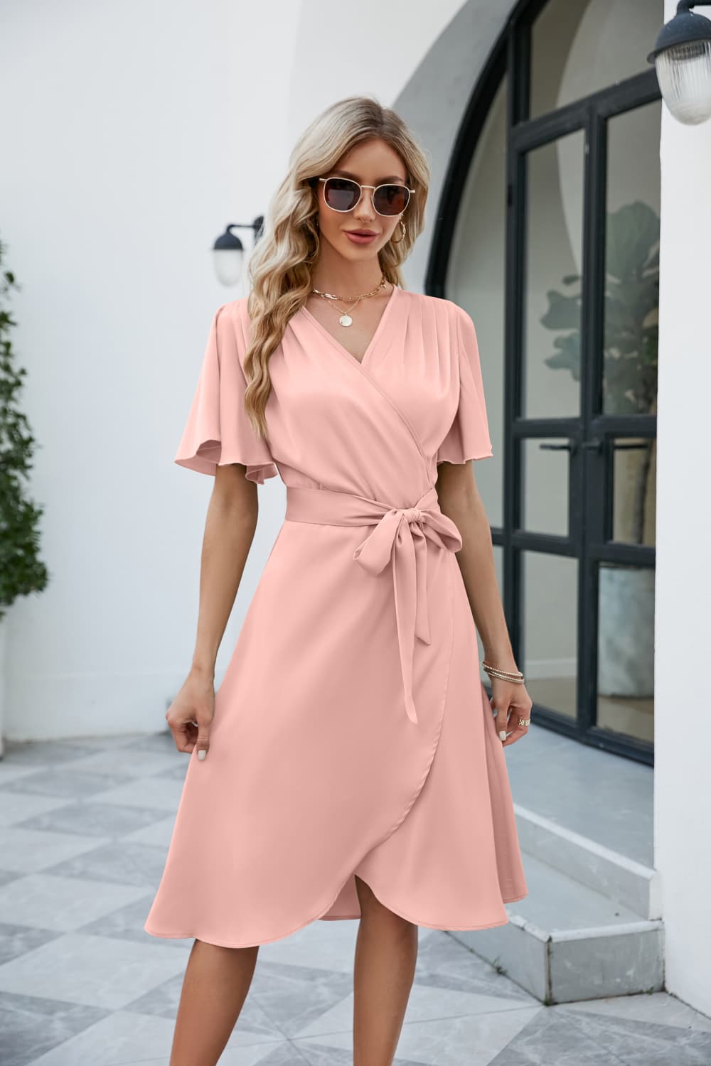 short loose dress with sleeves White Lace Puffy Sleeves Vintage Short Dress