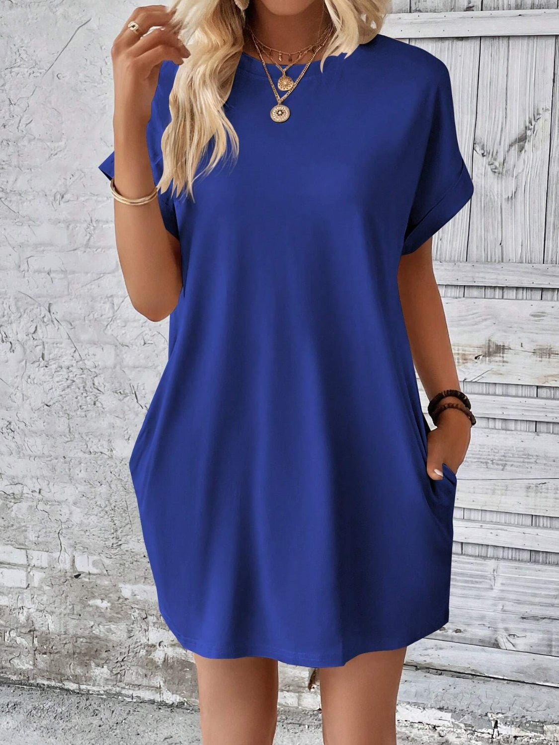 Short Sleeve Casual Mini Dress