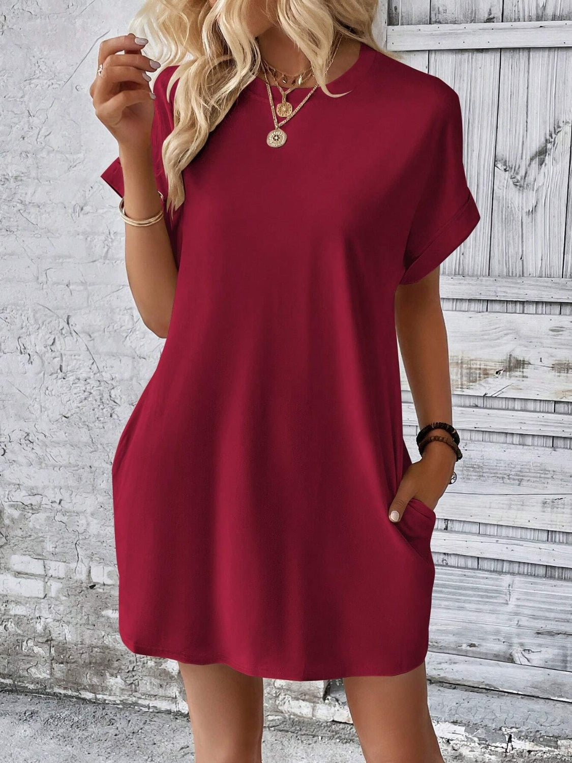 Short Sleeve Casual Mini Dress