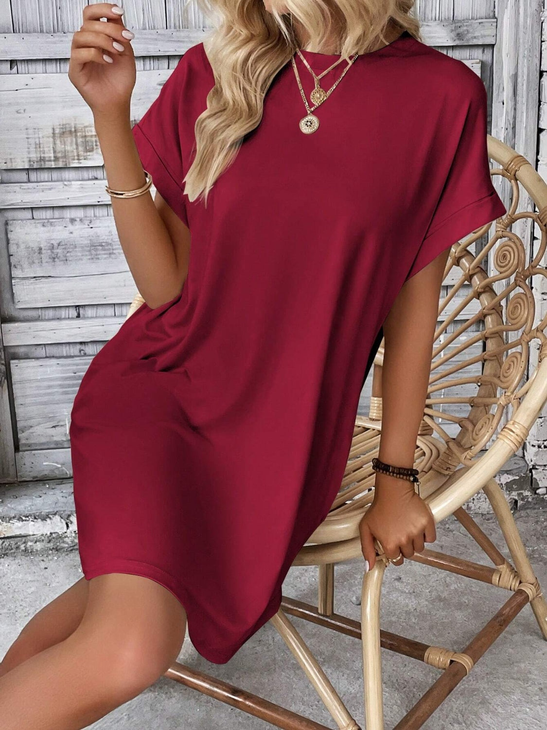 Short Sleeve Casual Mini Dress