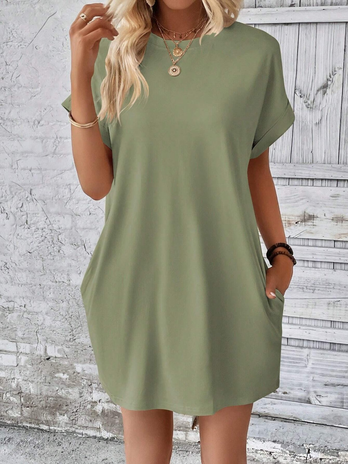 Short Sleeve Casual Mini Dress